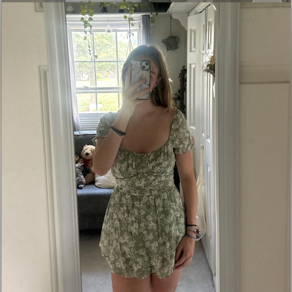 Miami Green Floral Mini Dress